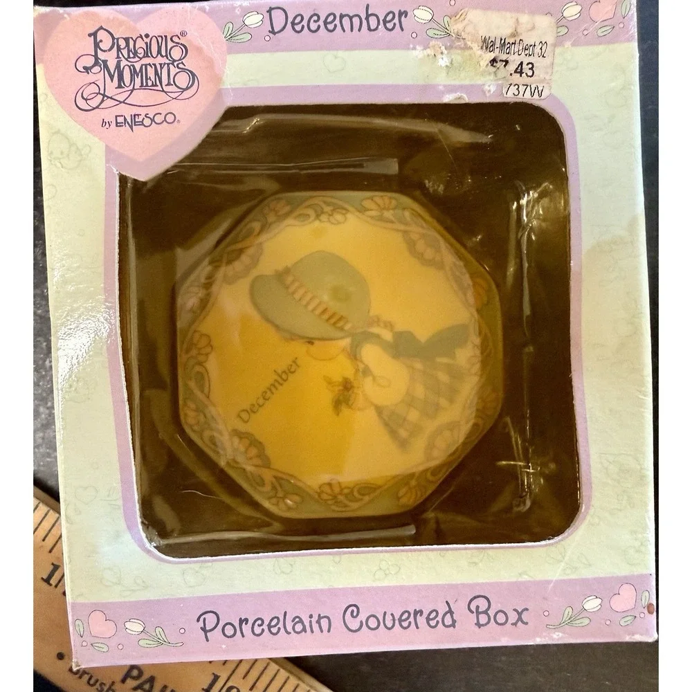 Enesco Precious Moments December Birthstone Hope Chest Trinket‎ Box 1998 Vintage